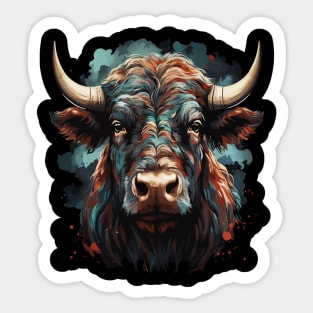 Patriotic Bison Sticker